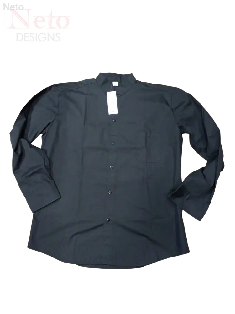 Camicia collo coreano in cotone e poliestere, torace 136 cm