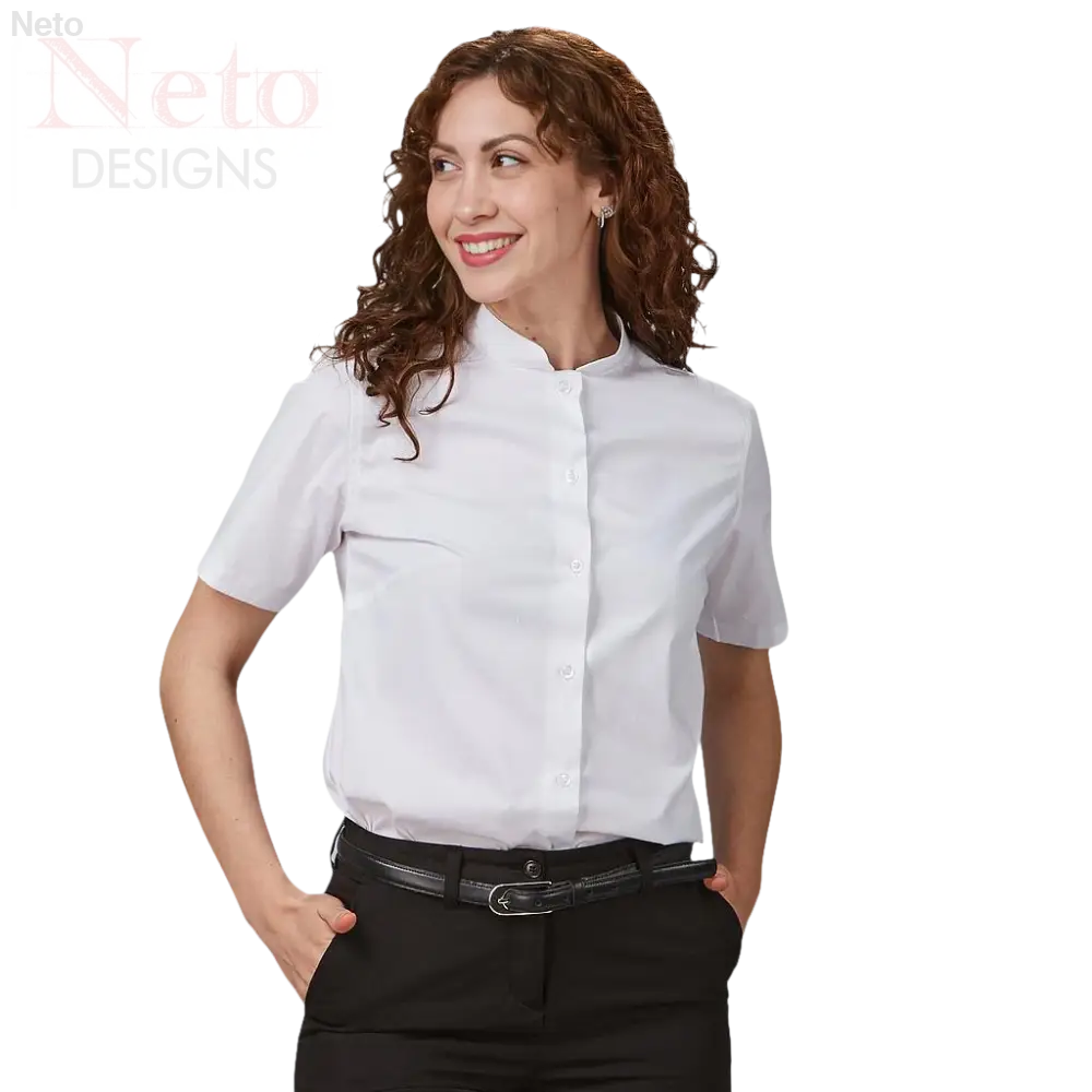 Camicia donna stile coreano manica corta bianca