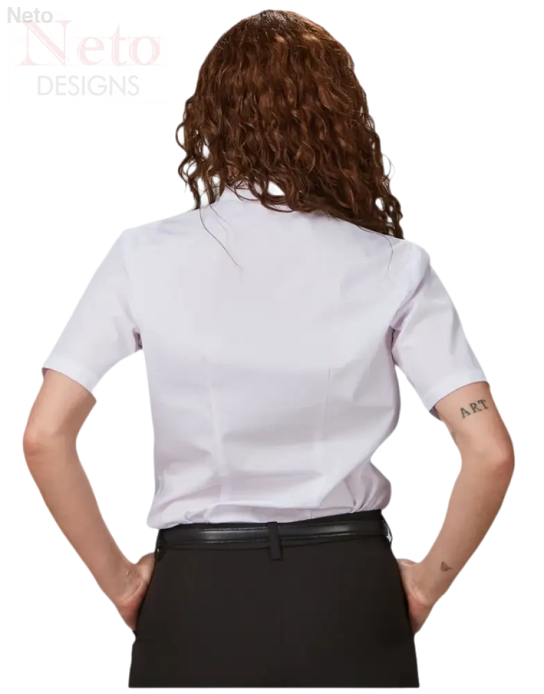 Camicia Donna Elegante Colletto Semiaperto Bottone Perlato Manica Corta Russell JE947F Camicia Donna Elegante Colletto Semiaperto Bottone Perlato Manica Corta Russell JE947F