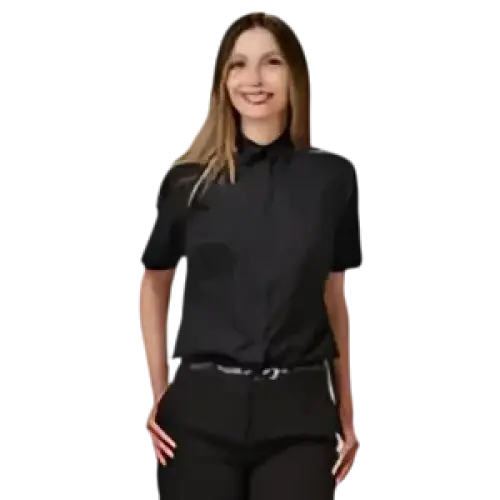 CAMICIA DONNA MANICA CORTA - Nero / XS