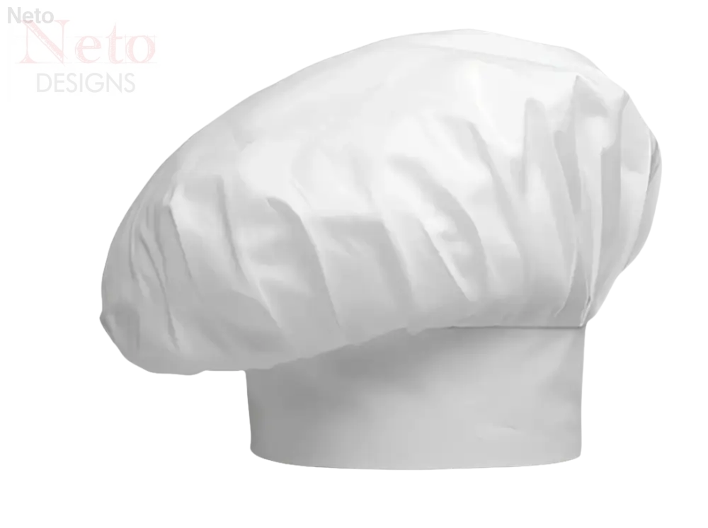 Cappello cuoco regolabile in cotone con corona gonfia e banda rigida