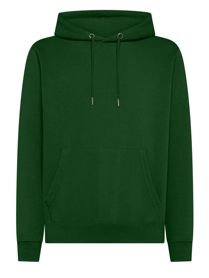 Felpa con cappuccio Verde bosco — vista frontale