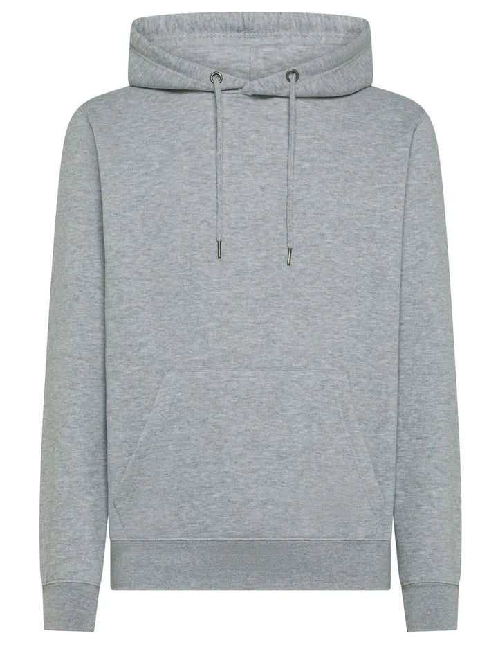Felpa con cappuccio Grigio mélange — vista frontale