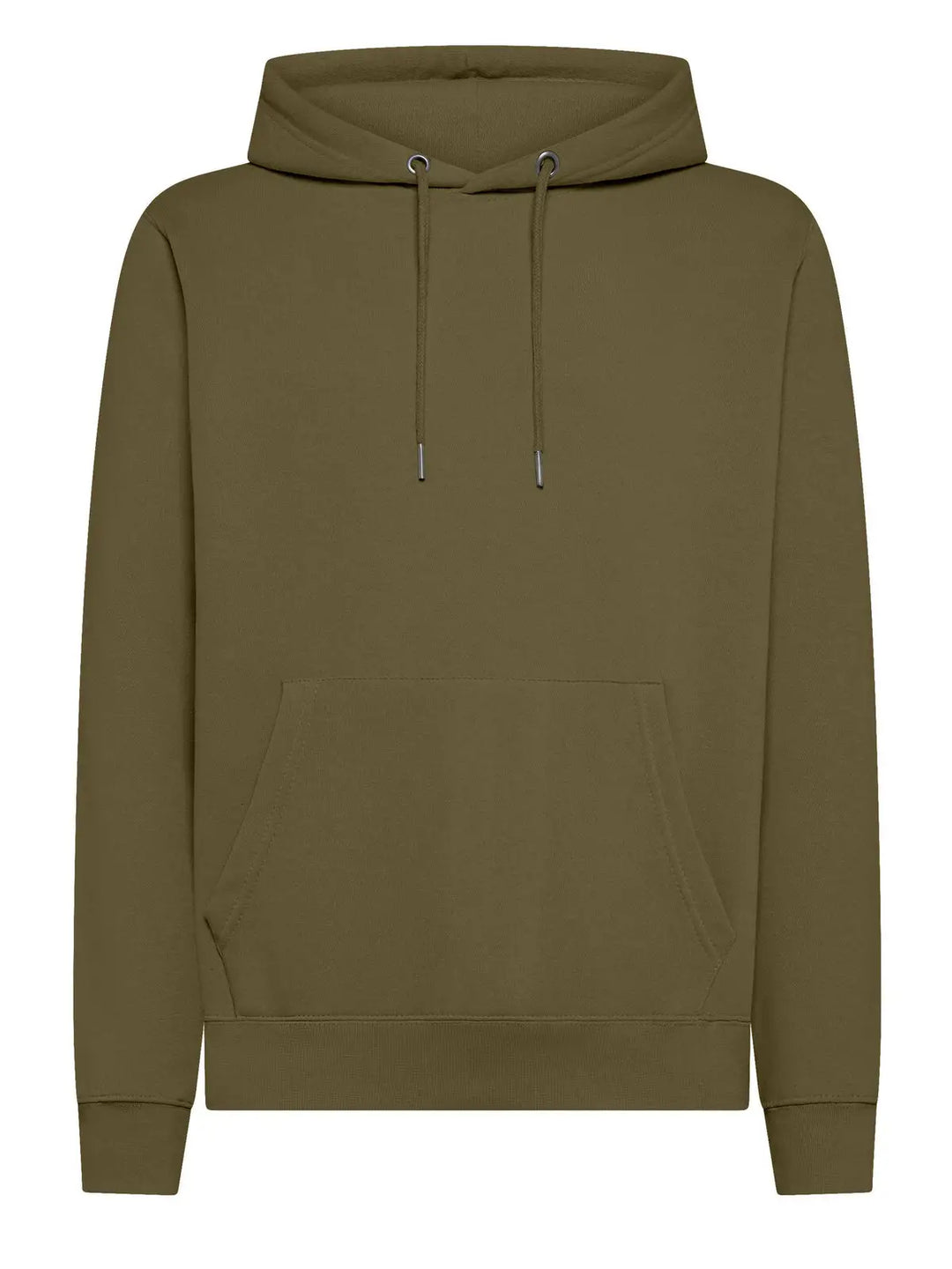 Felpa con cappuccio Verde oliva — vista frontale