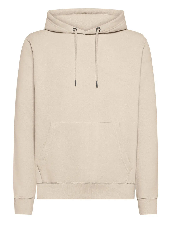 Felpa con cappuccio Bianco naturale — vista frontale