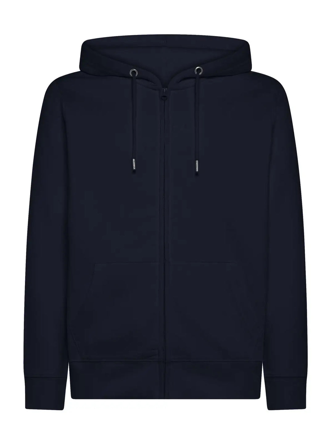 Felpa con cappuccio e zip Blu navy — vista frontale