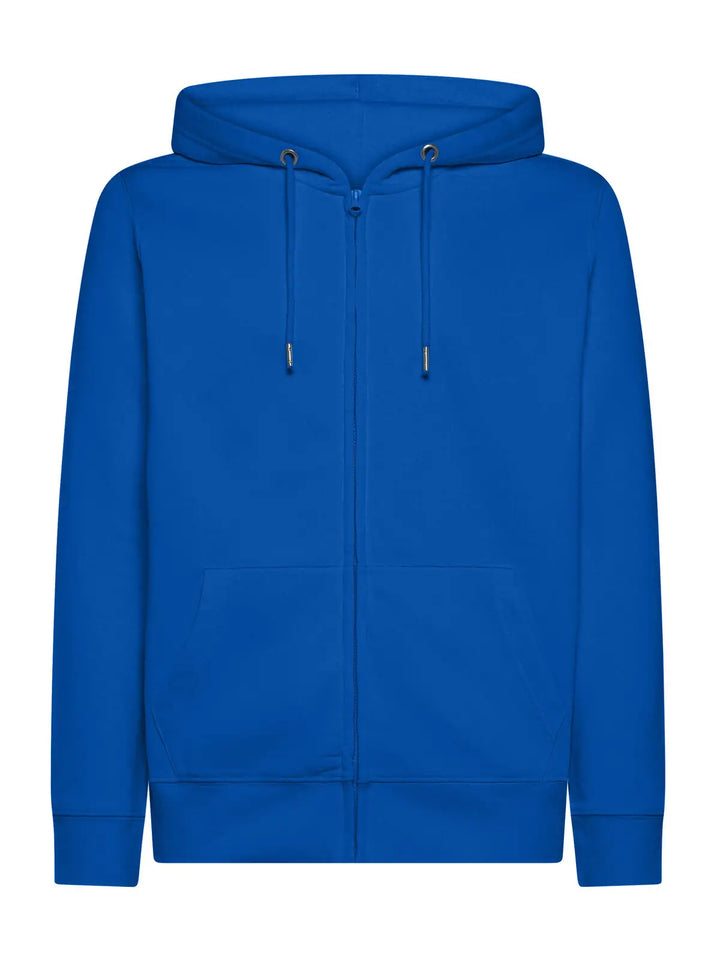 Felpa con cappuccio e zip Blu royal — vista frontale