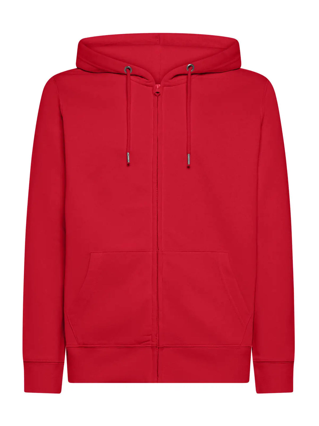 Felpa con cappuccio e zip Rosso — vista frontale