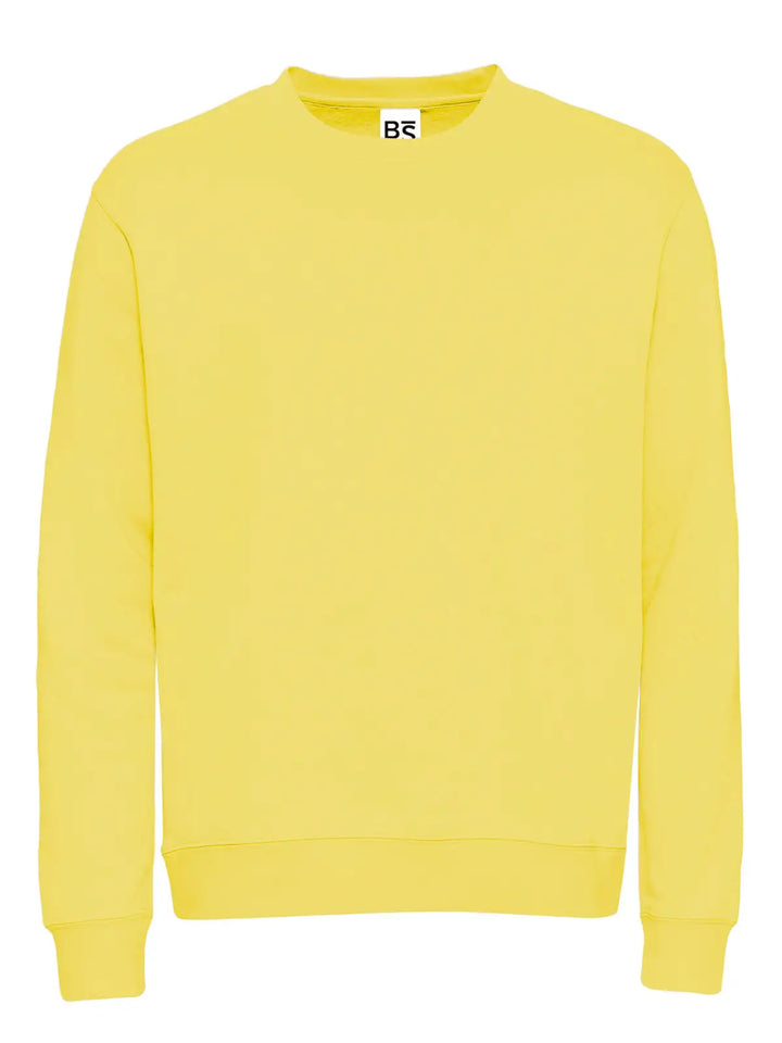 Felpa girocollo Giallo sole — vista frontale