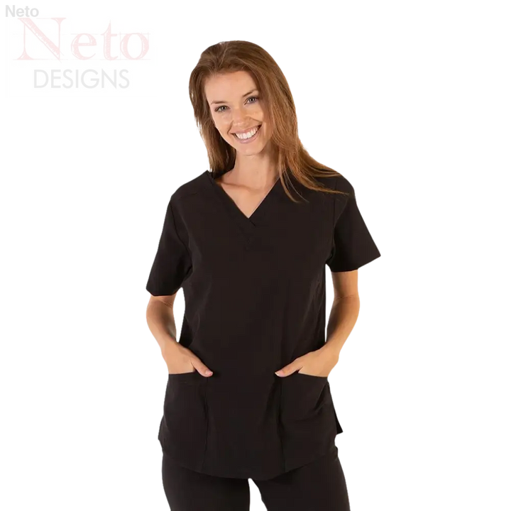 Casacca donna microfibra giacca con maniche corte e scollo V nero