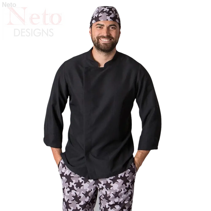 Chef in giacca cucina unisex con miscela sarga, garantisce durata