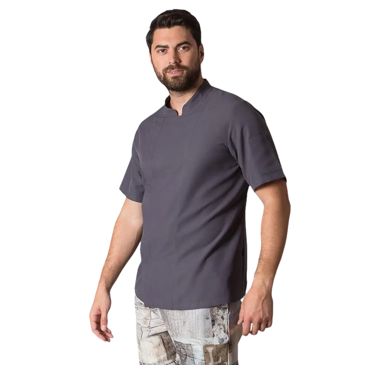 GIACCA CUOCO MICROFIBRA MANICA CORTA - Grigio / XS - GIACCA