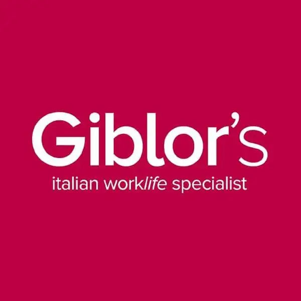 Logo quadrato rosa per lo specialista di giblor nel lavoro italiano.