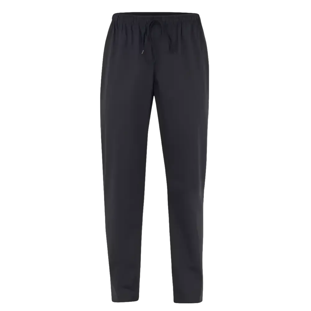 Pantaloni neri aderenti con coulisse.