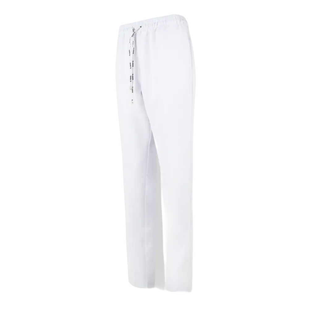 Pantaloni della tuta bianchi con coulisse.
