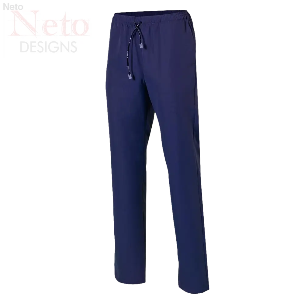 Pantalone unisex elastico microfibra navy blue per settore sanitario