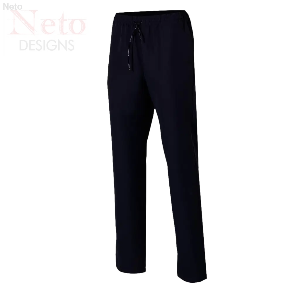 Pantalone unisex elastico microfibra blu scuro con coulisse