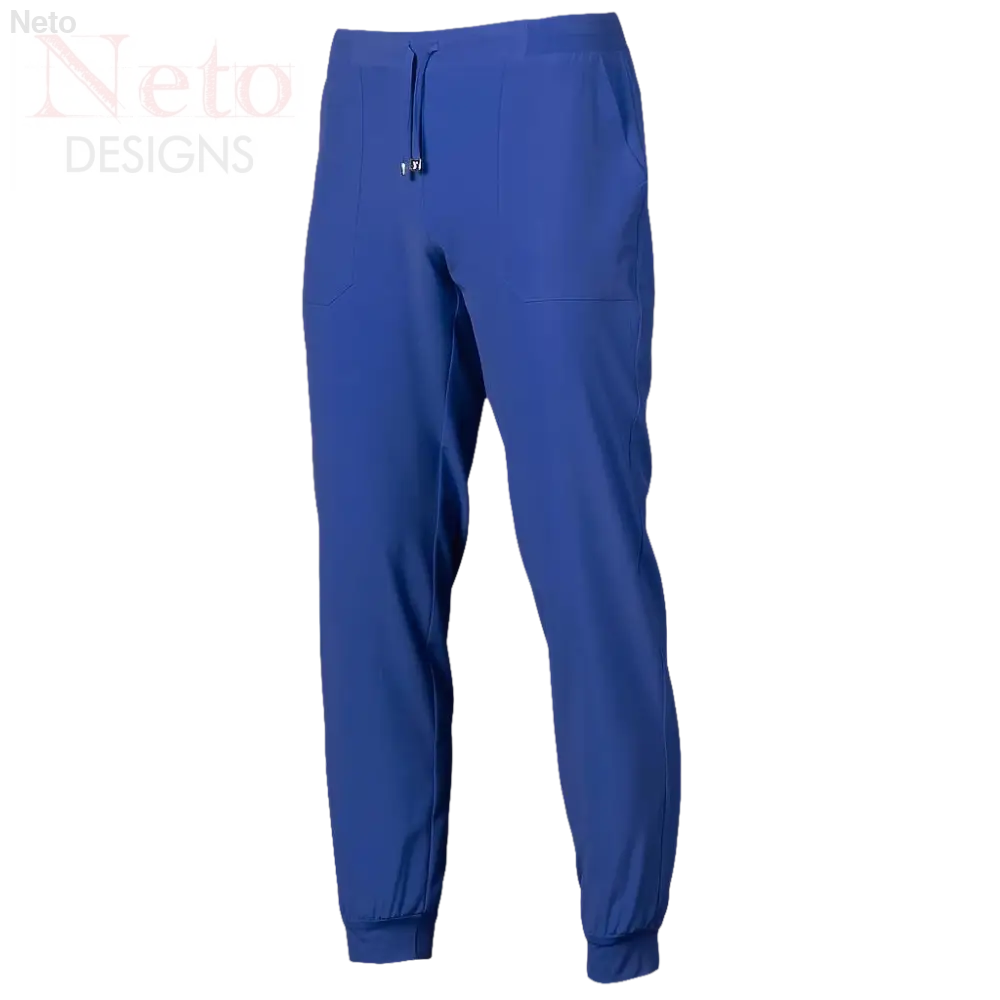 Pantaloni jogger unisex in microfibra 360 blu con cordino