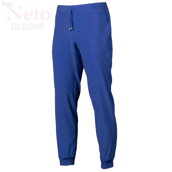 Pantaloni jogger unisex in microfibra 360 blu con cordino
