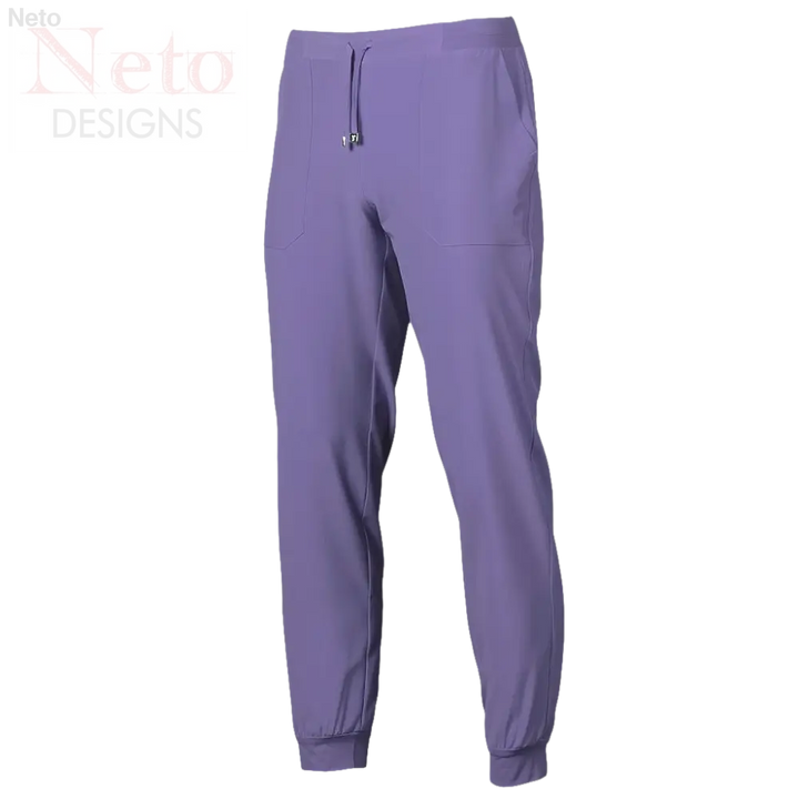 Pantaloni jogger unisex in microfibra 360 viola con coulisse